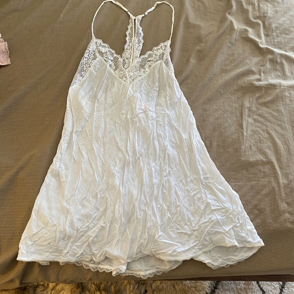 Victoria’s Secret white lace chemise
